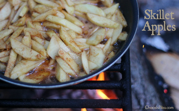 Campfire skillet apples | 35 best camping food ideas