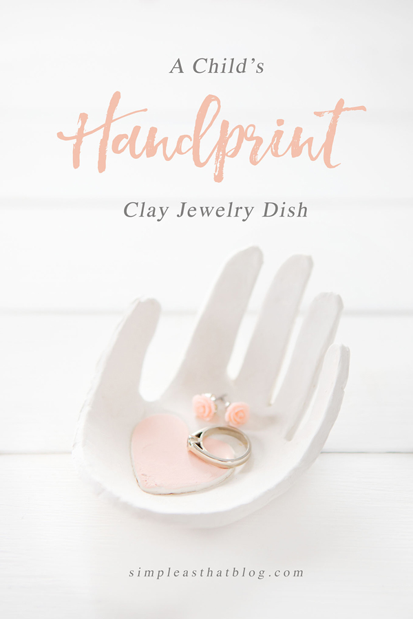 DIY handprint jewelry dish | 30 best handprint art ideas