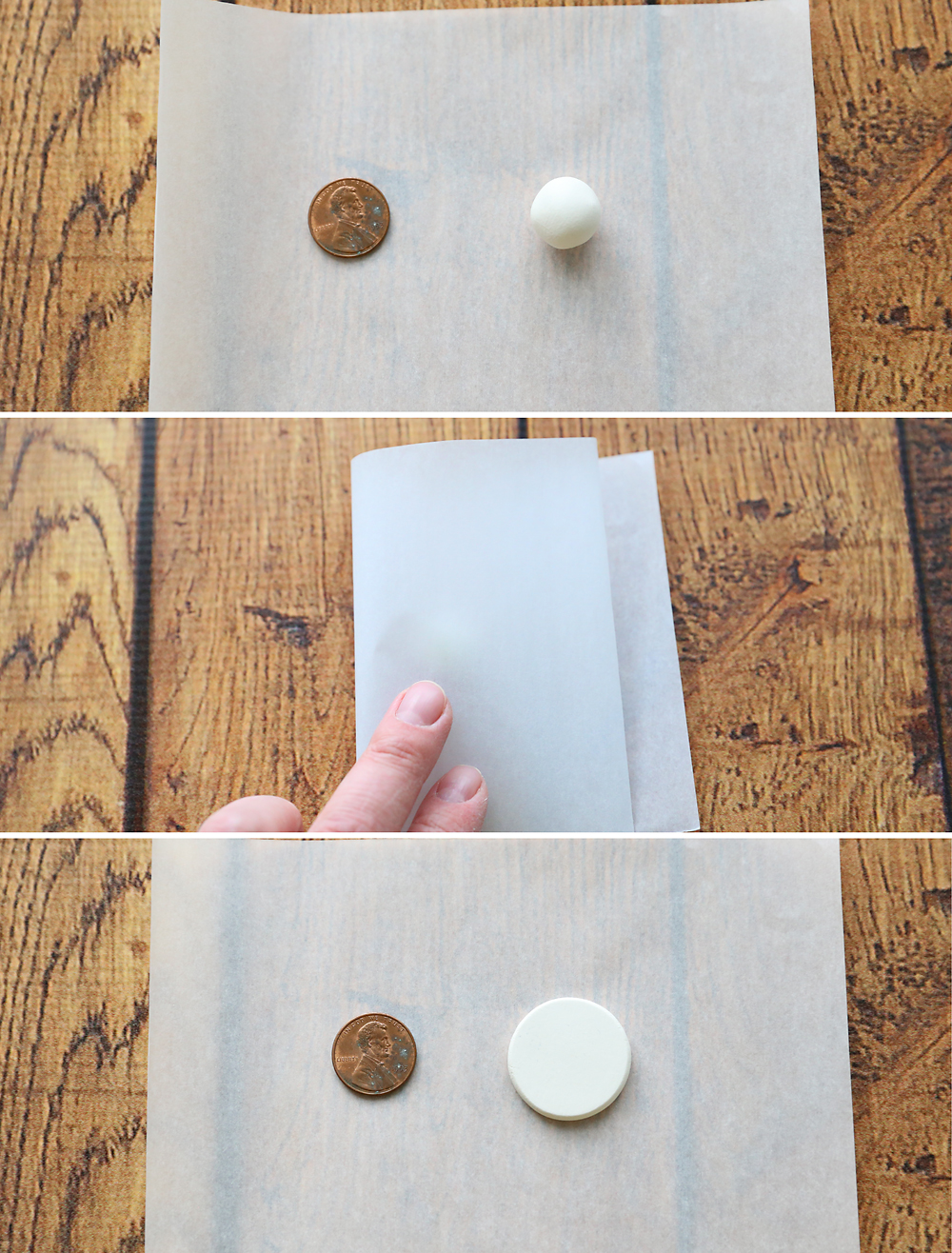 Ball of clay, flattened into disk