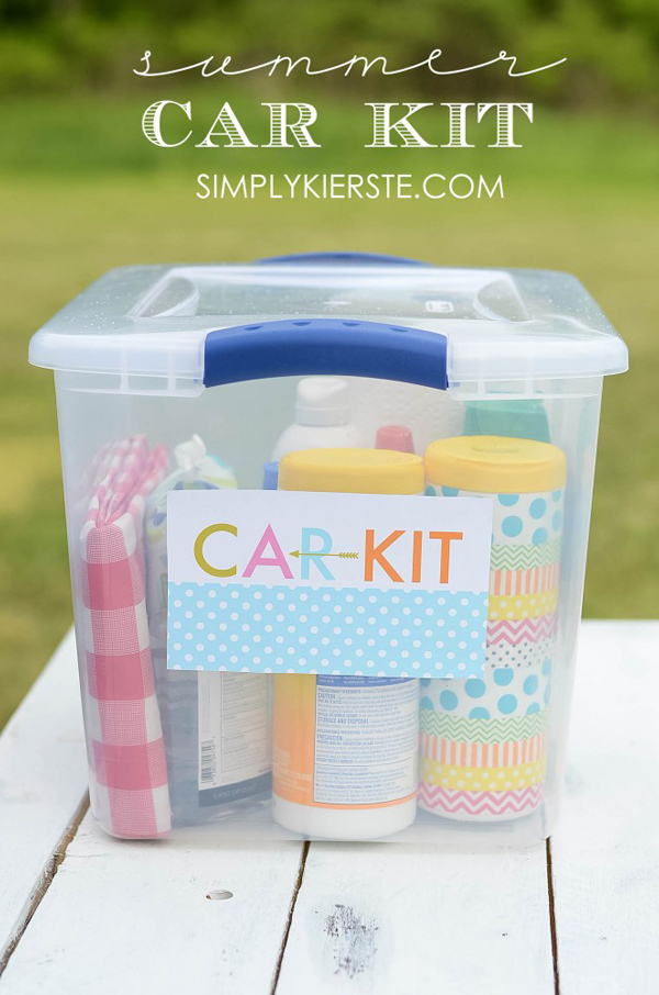 Road trip car kit | Best ideas for road trips with kids