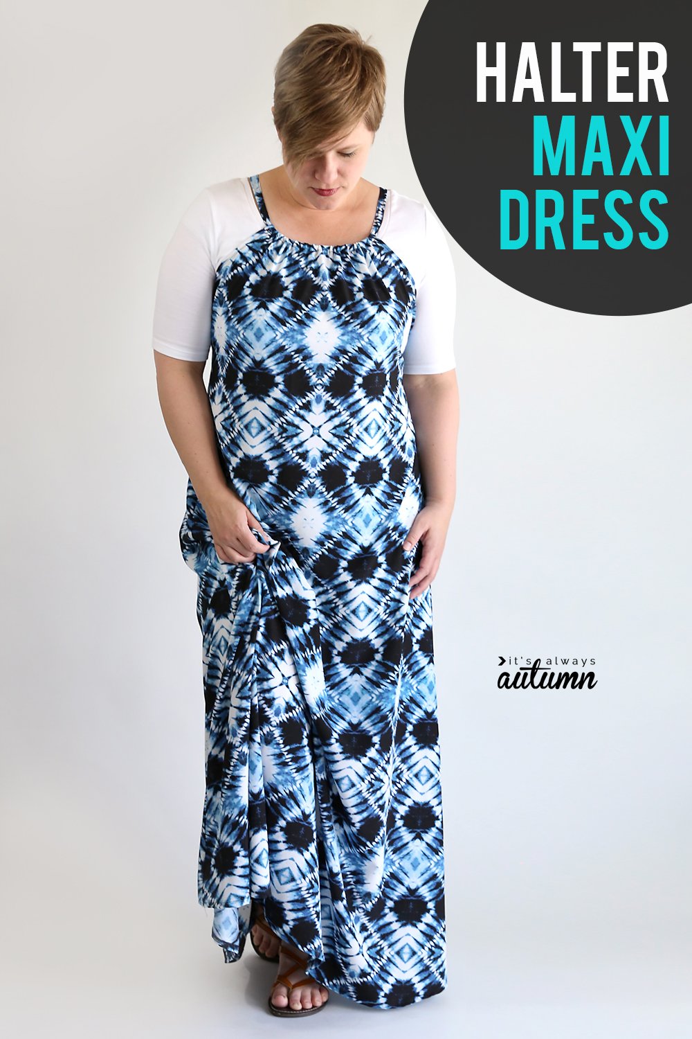 How to make a halter dress {easy sewing tutorial!} - It's Always Autumn