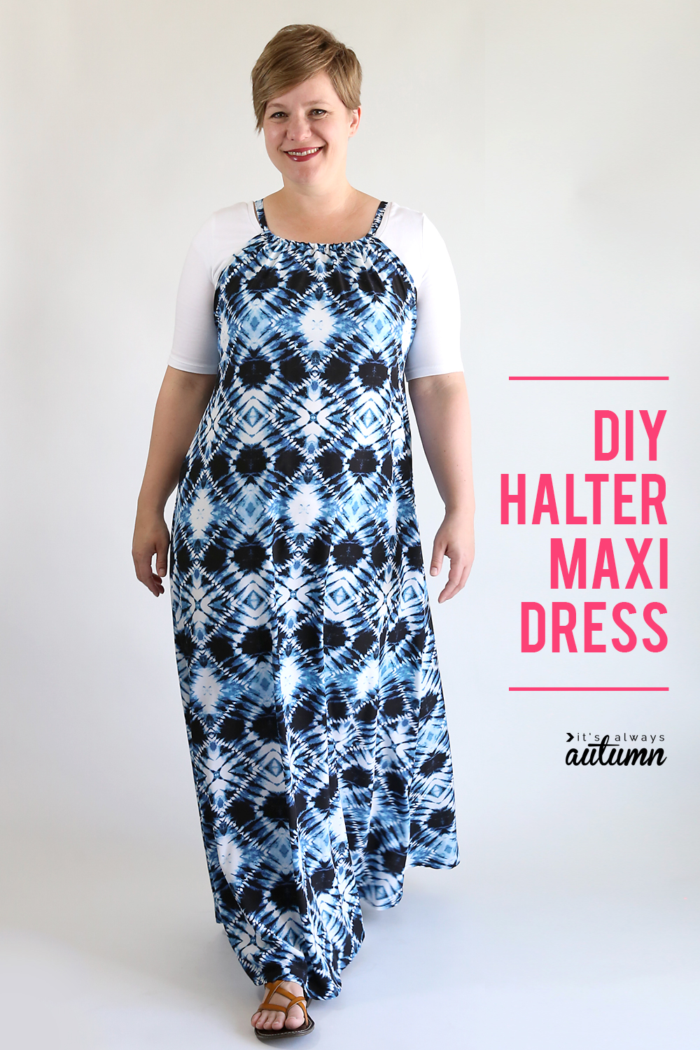 How to make a halter dress {easy sewing tutorial!} It's