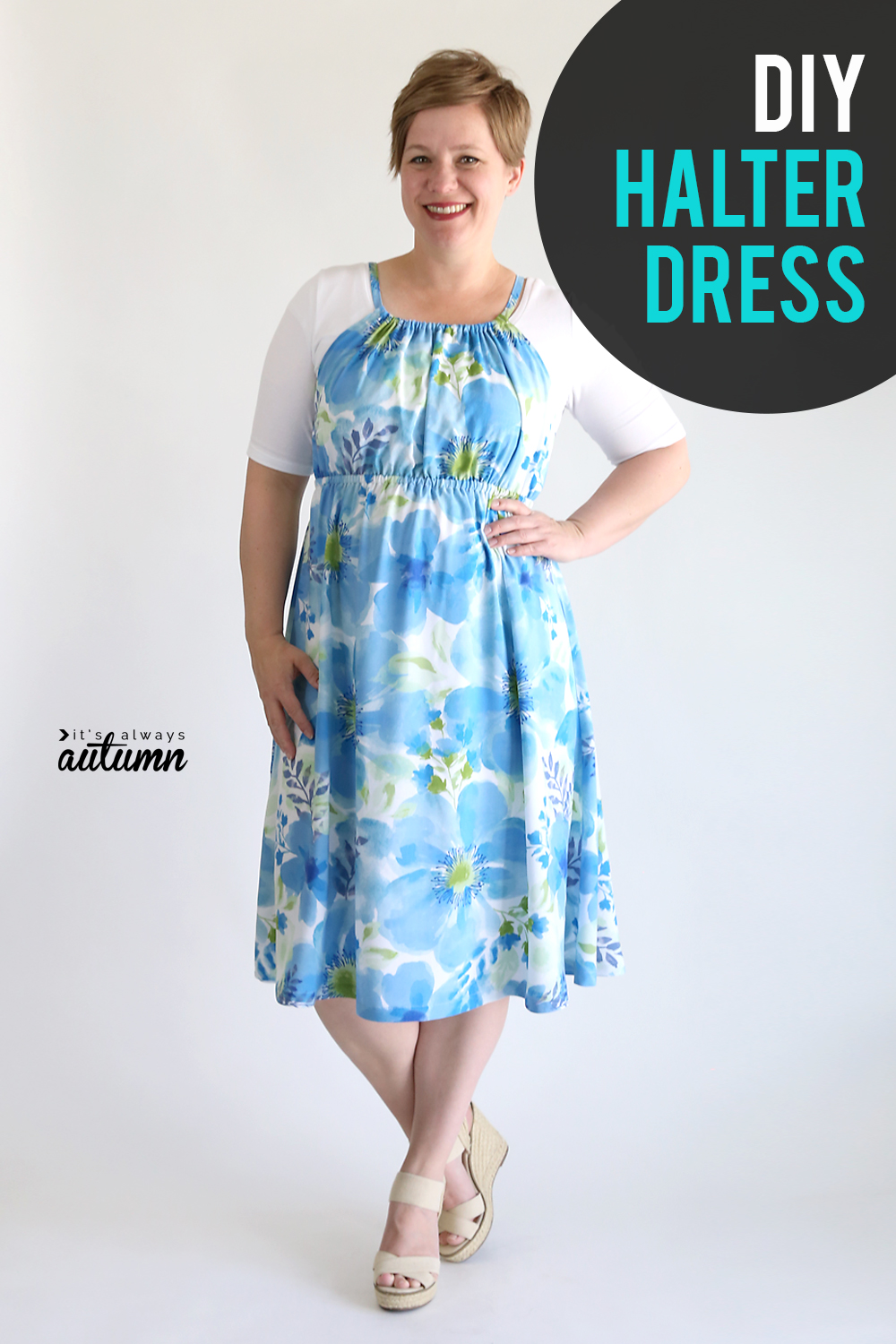 DIY halter dress {easy sewing tutorial} - It's Always Autumn
