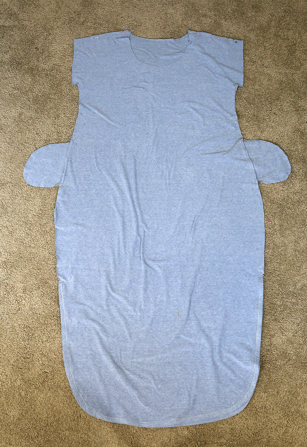 Maxi dress front piece with pockets attached