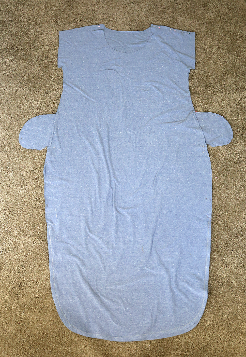 Maxi dress front piece with pockets attached