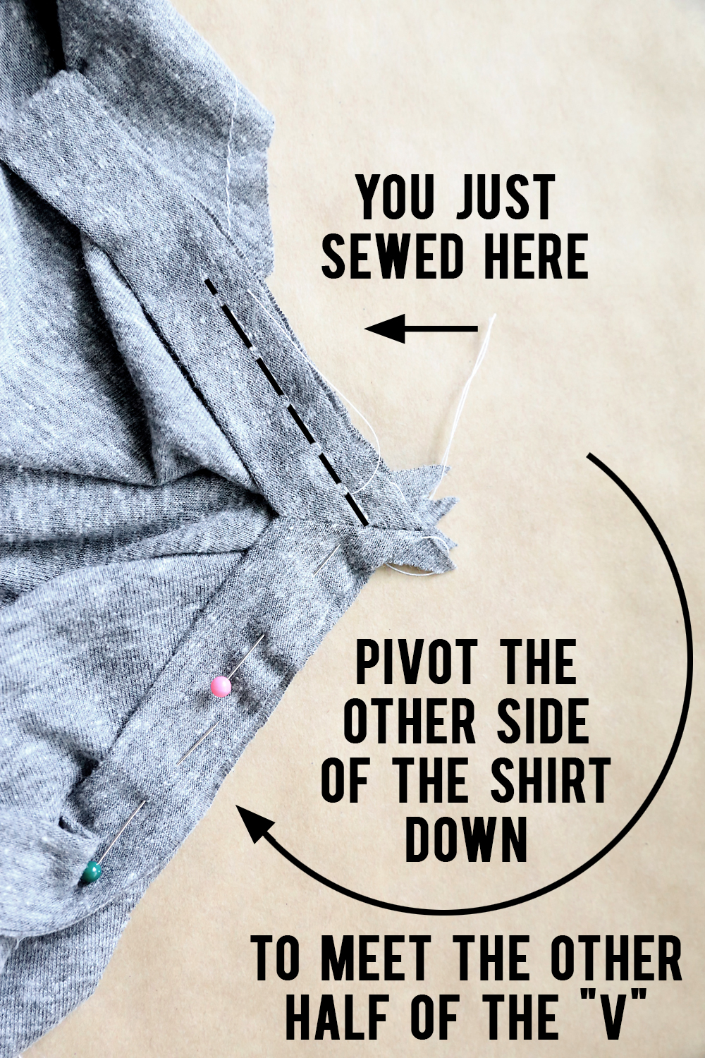 How to make a v-neck t-shirt {sewing pattern and tutorial} - It's ...