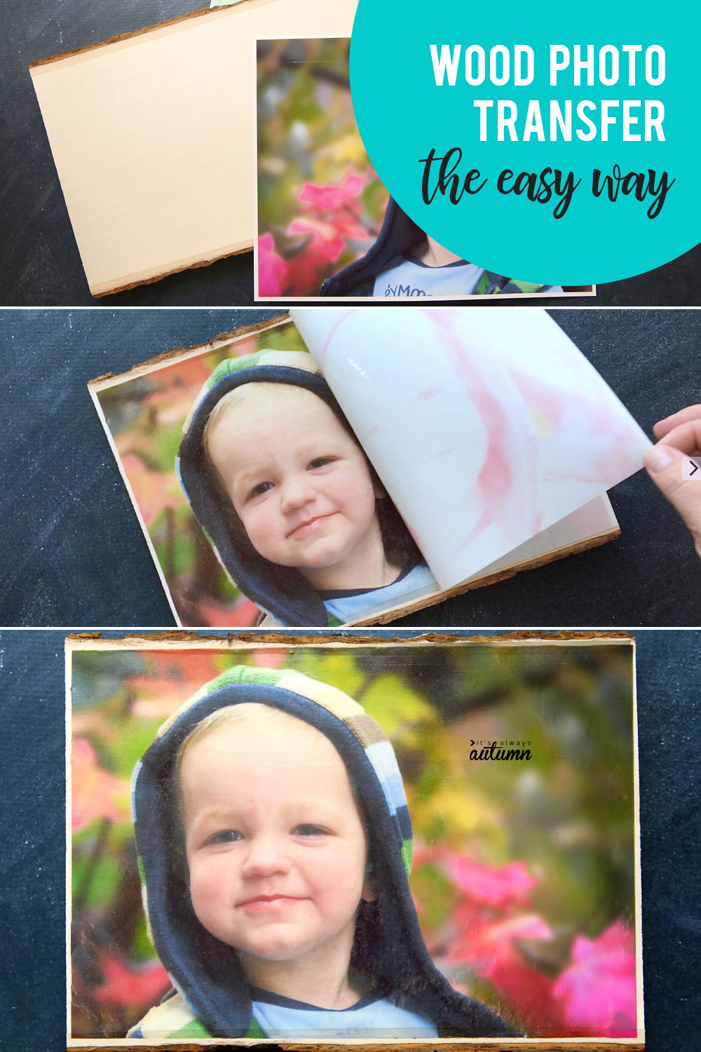 This is the absolutely easiest way to transfer a photo to wood - it only takes 10 minutes!