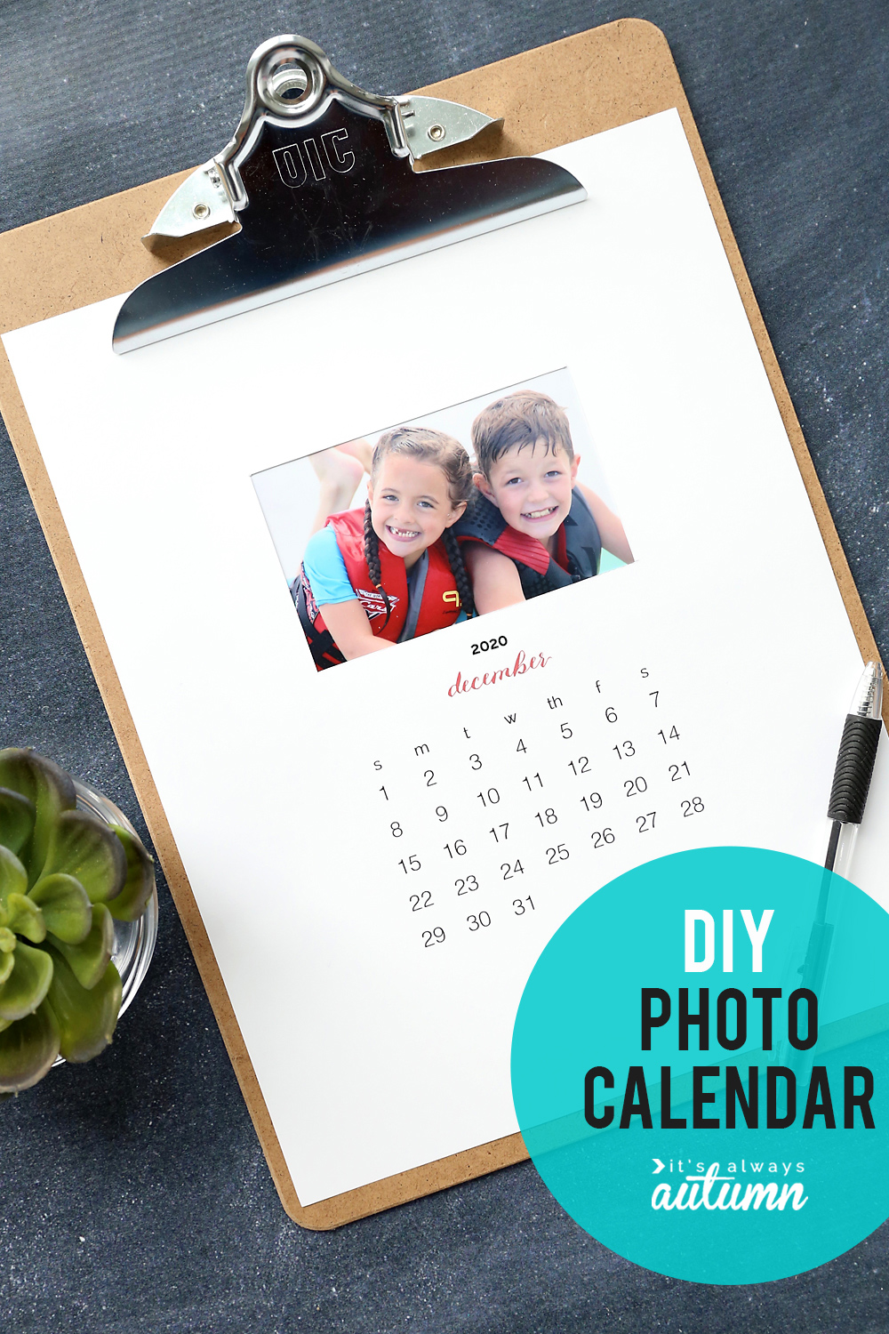 DIY photo calendar