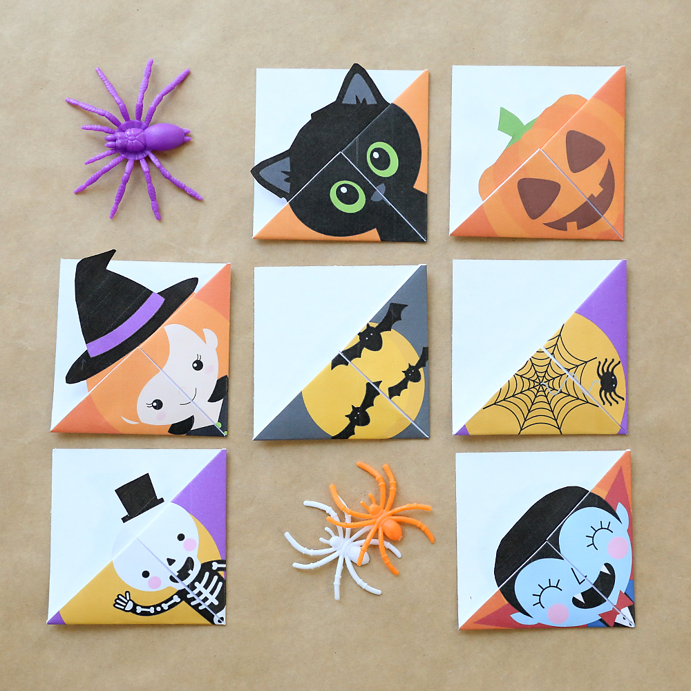 Halloween corner bookmarks made from printable templates