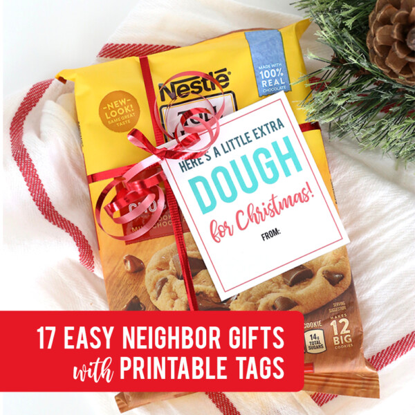 17 easy Christmas neighbor gift ideas with printable tags!