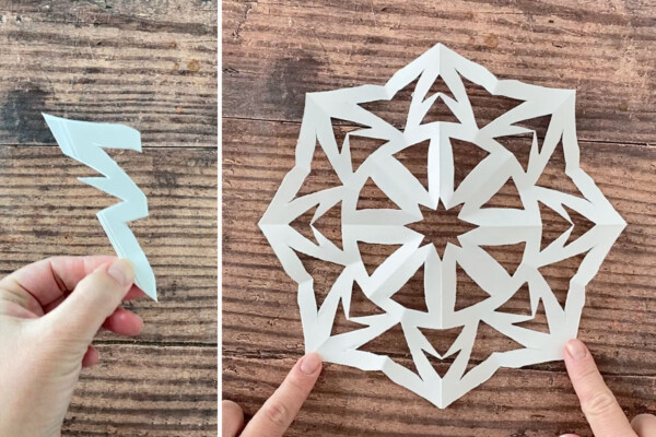 Paper snowflake cut out