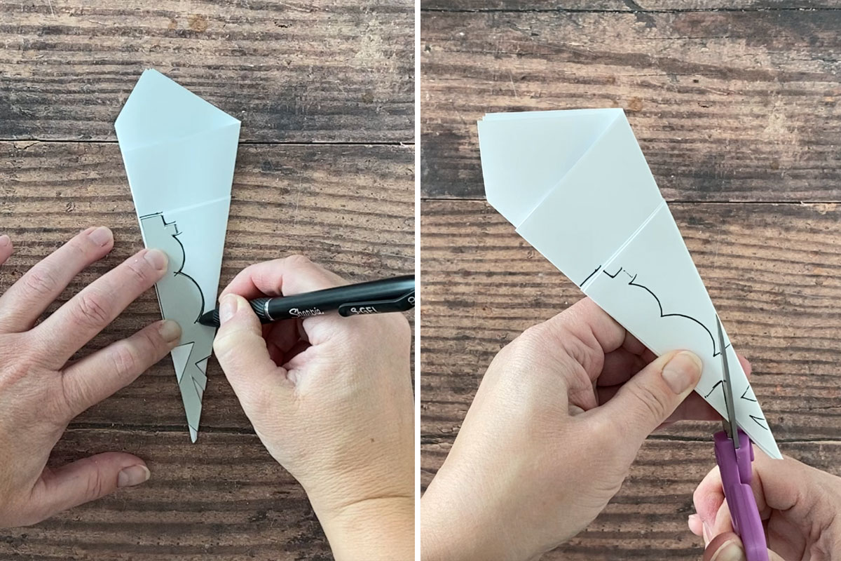 Tracing template for paper snowflake