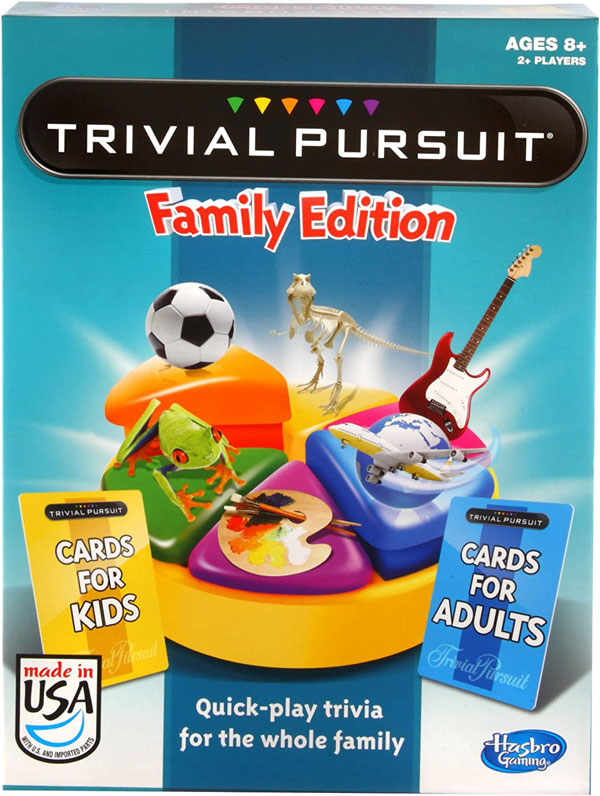 Trivial Pursuit family edition game.