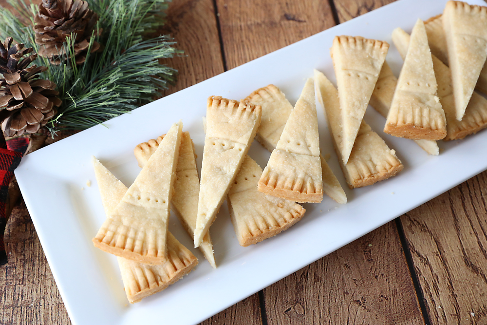 Shortbread cookies on a plate