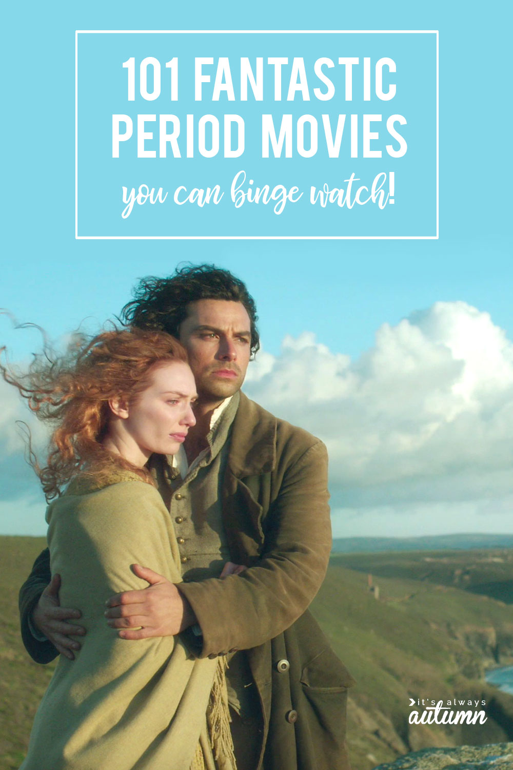 Eleanor Tomlinson, Aidan Turner in a period movie