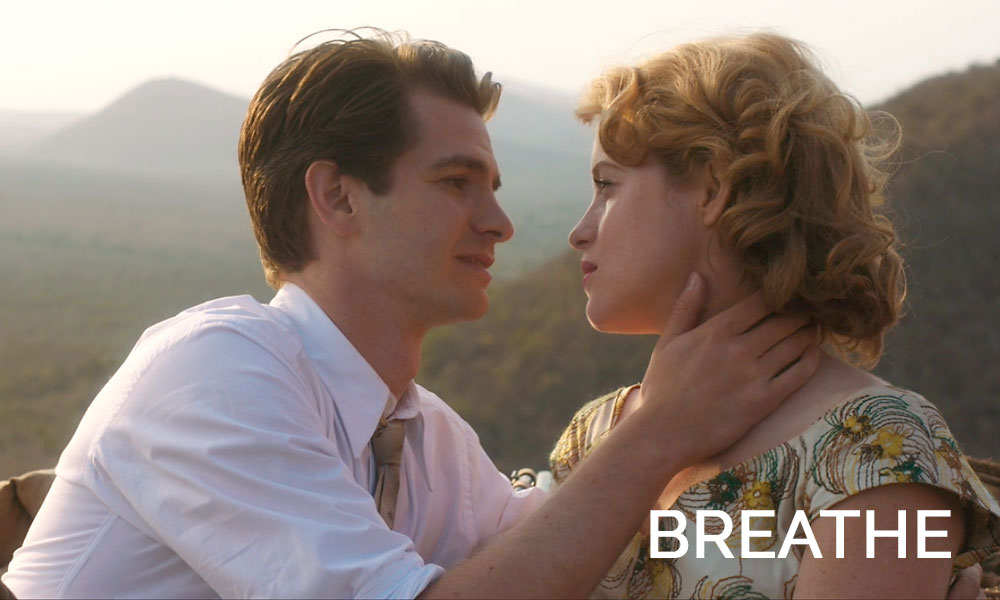 A man and a woman looking at the camera in the movie Breathe