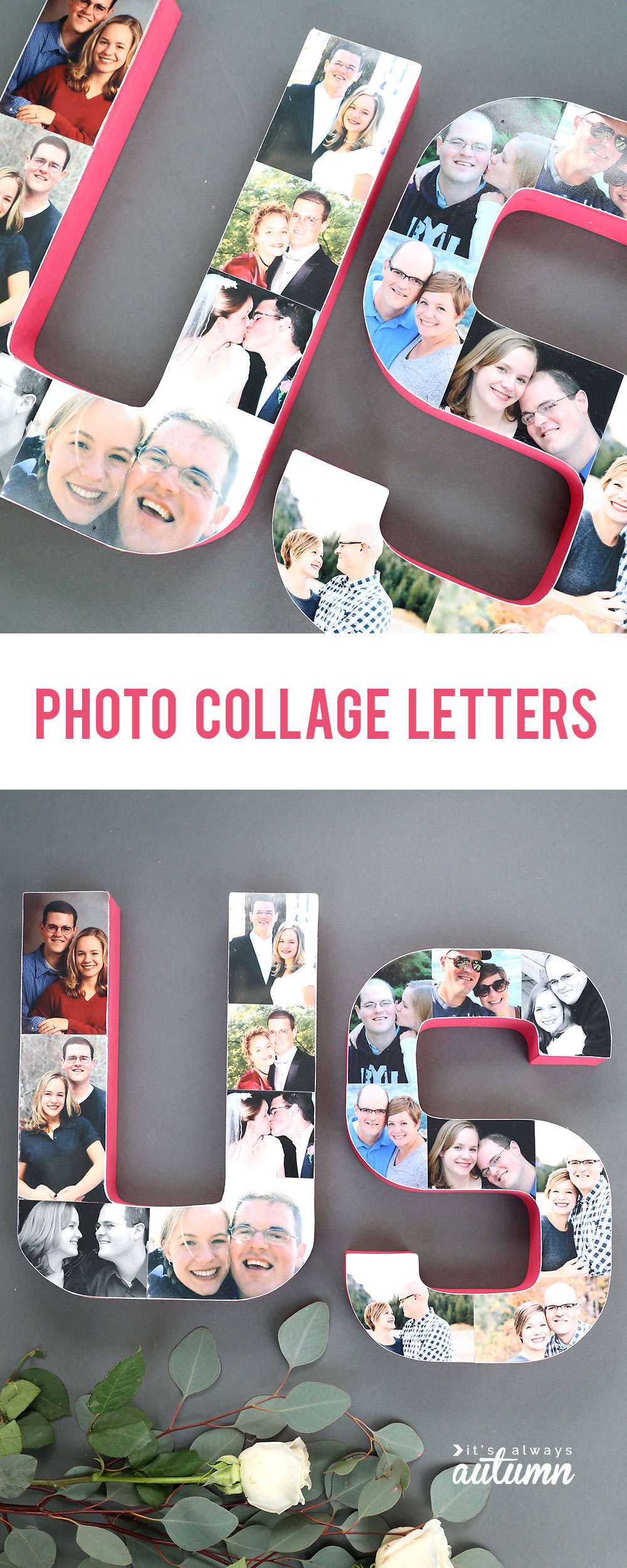 Photo collage letters