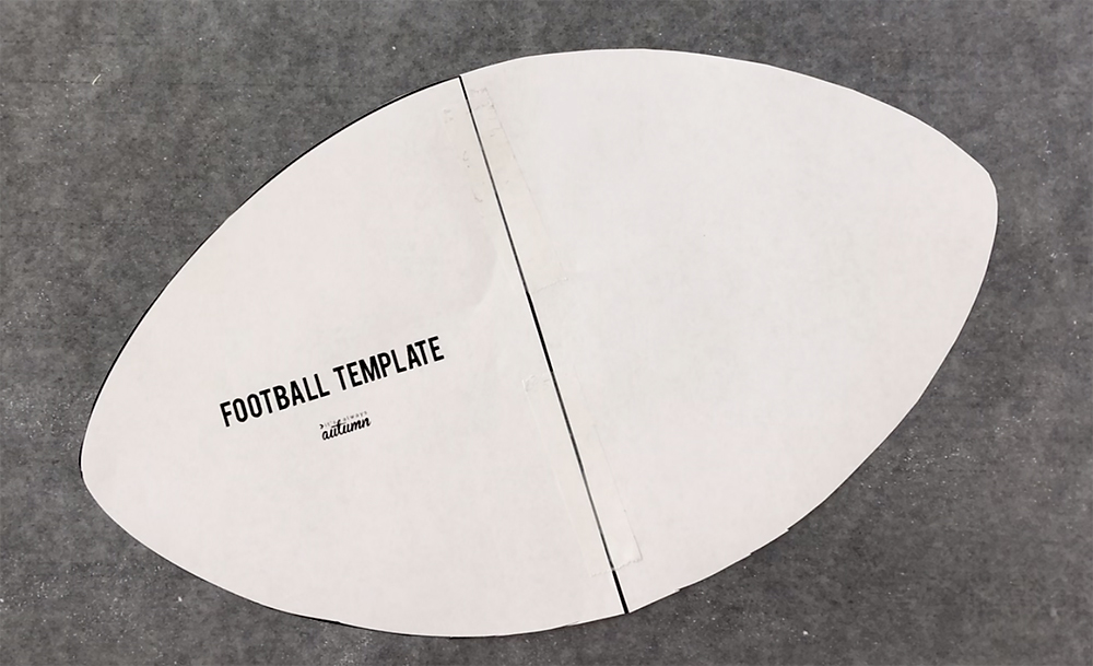 Football shape template