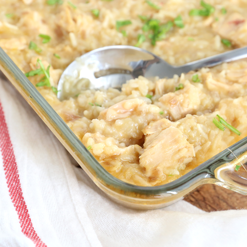 Easy Chicken and Rice Casserole • Salt & Lavender