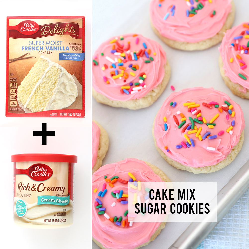 Cake mix and frosting and cake mix sugar cookies