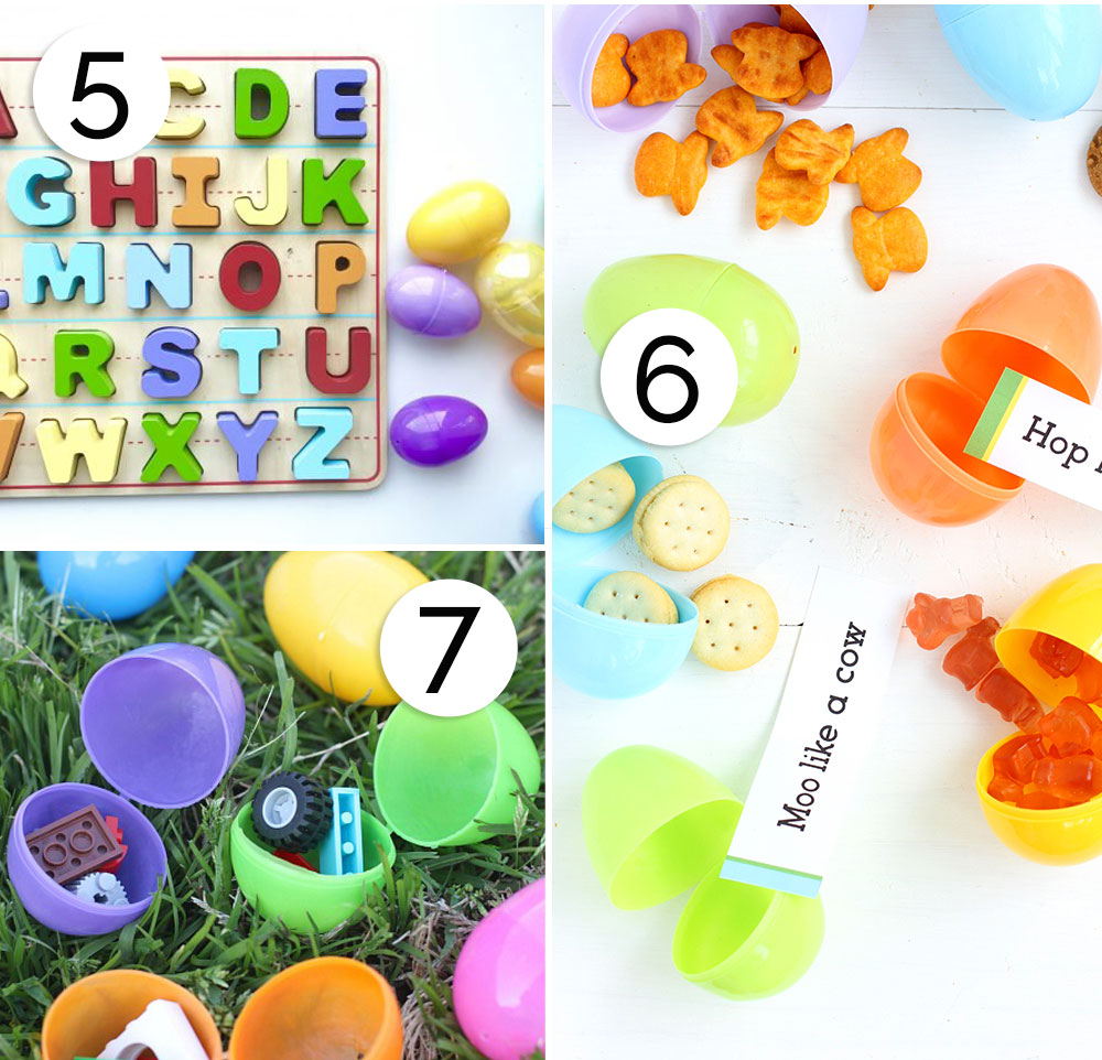 Collage of Easter egg hunt ideas for kids