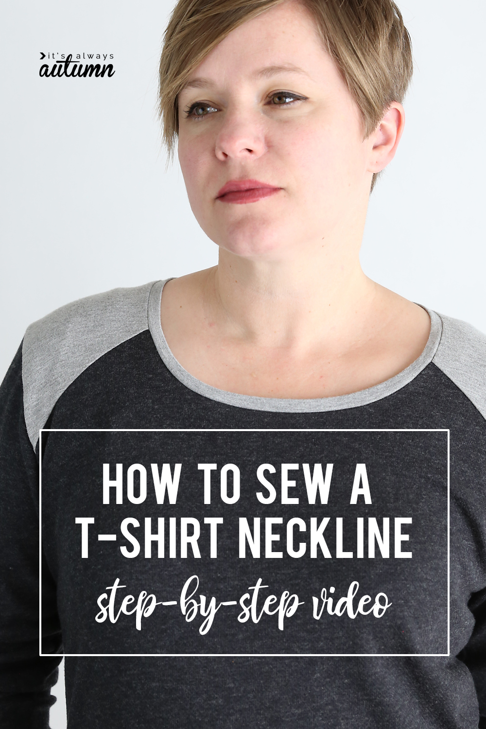 Learn how to sew the neckline on a t-shirt with this step by step video tutorial.