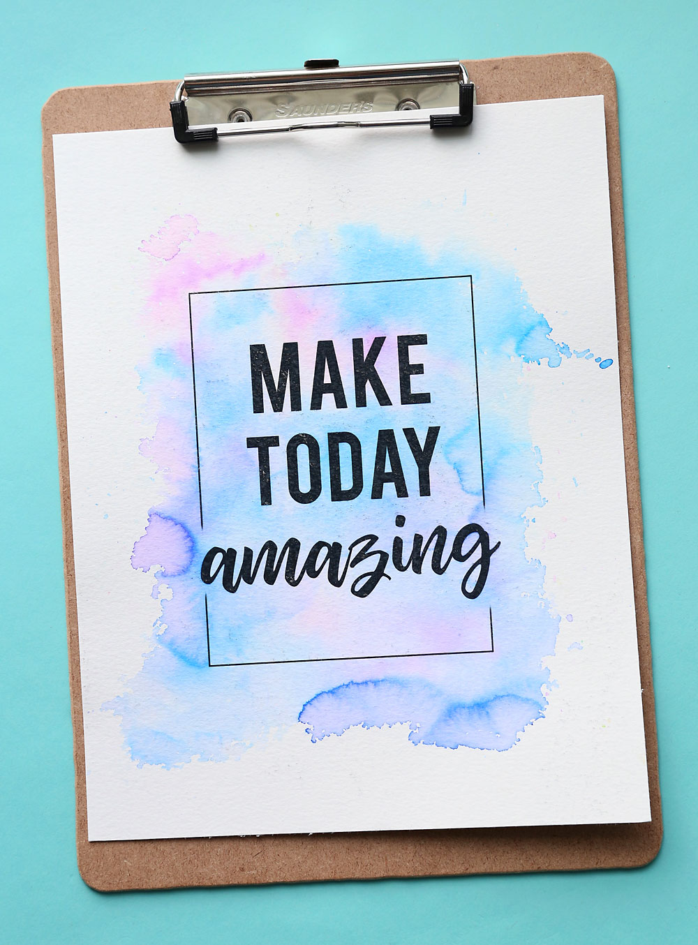 Easy DIY watercolor print: Make today amazing