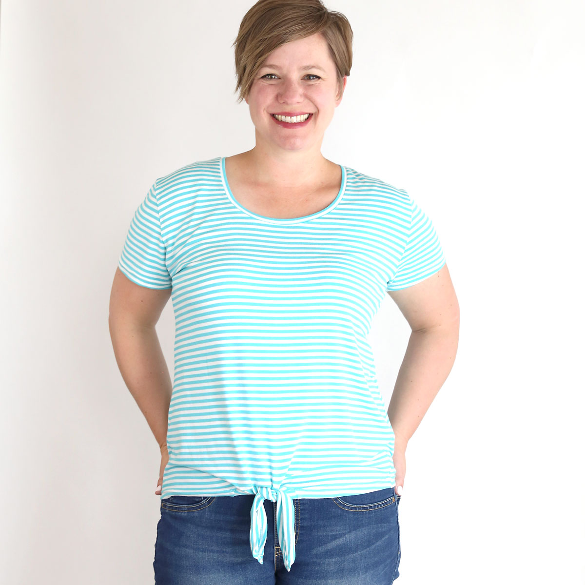 t shirt with tie waist
