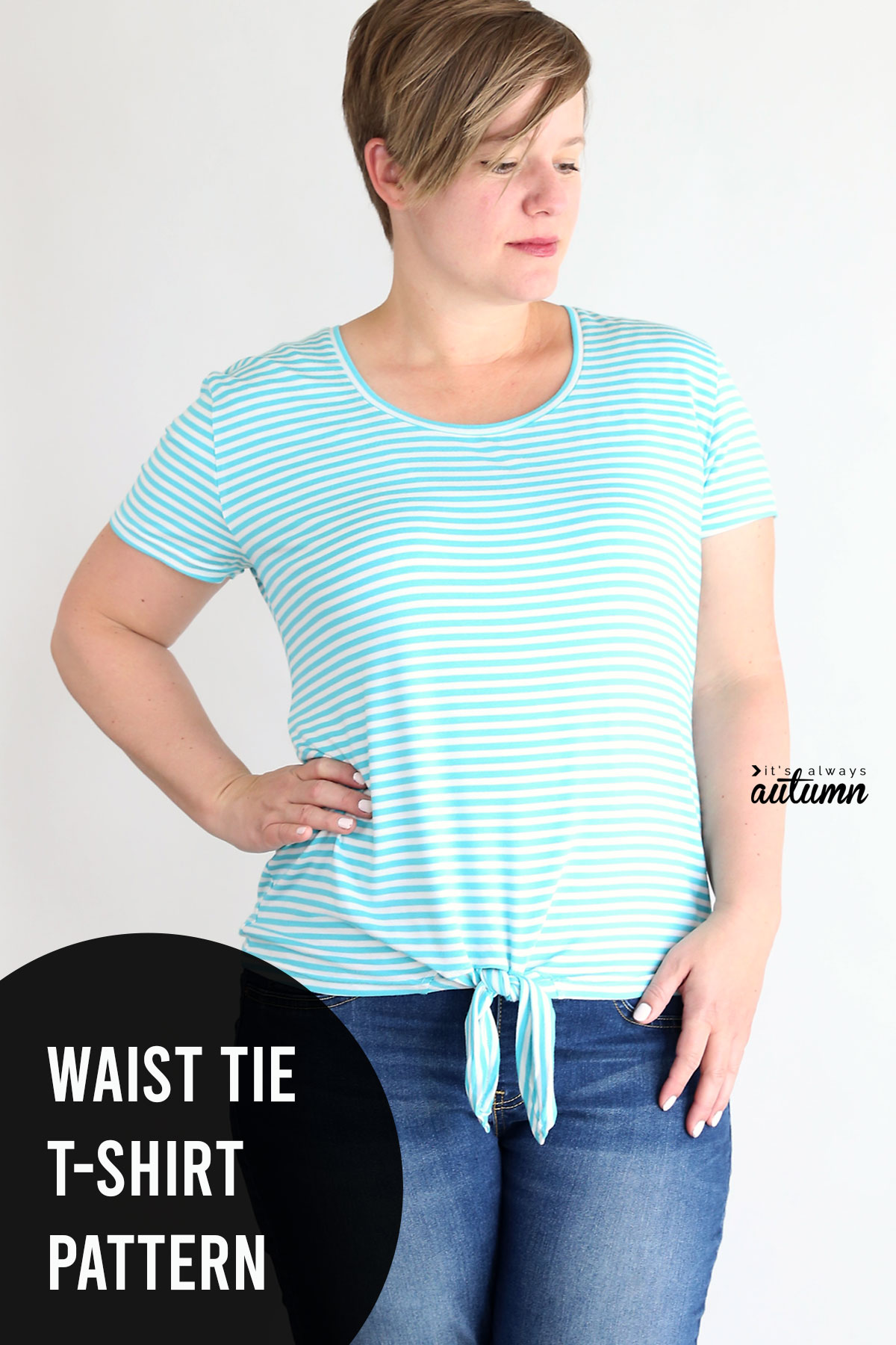 t shirt with tie waist