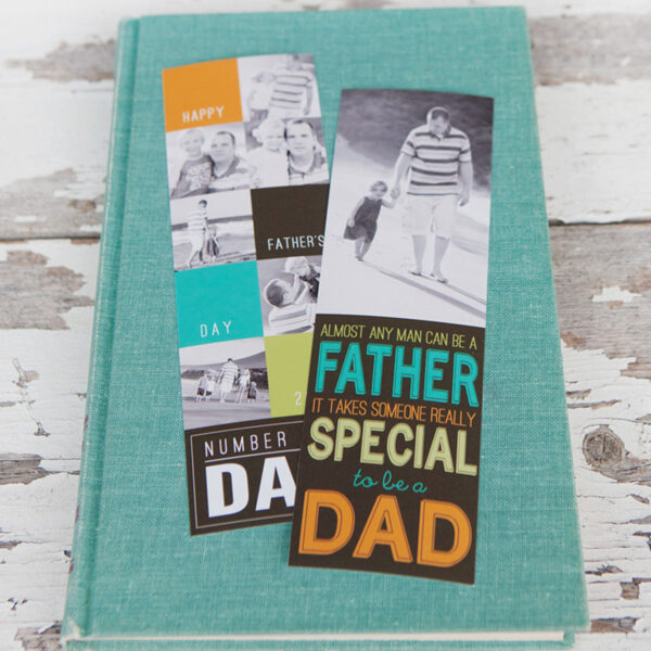 Father's Day photo bookmarks.