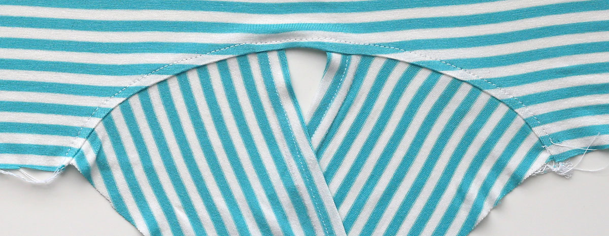 Close up of t-shirt ties