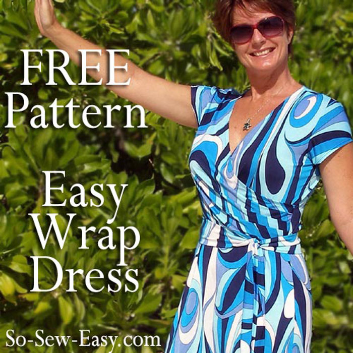 Wrap dress free sewing pattern