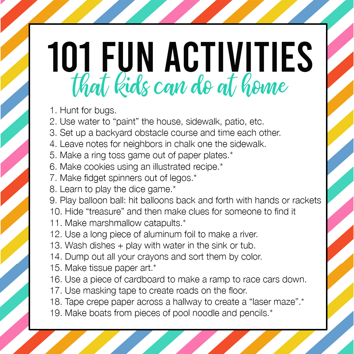 101 Fun + Easy Activities kids can do AT HOME - It's Always Autumn