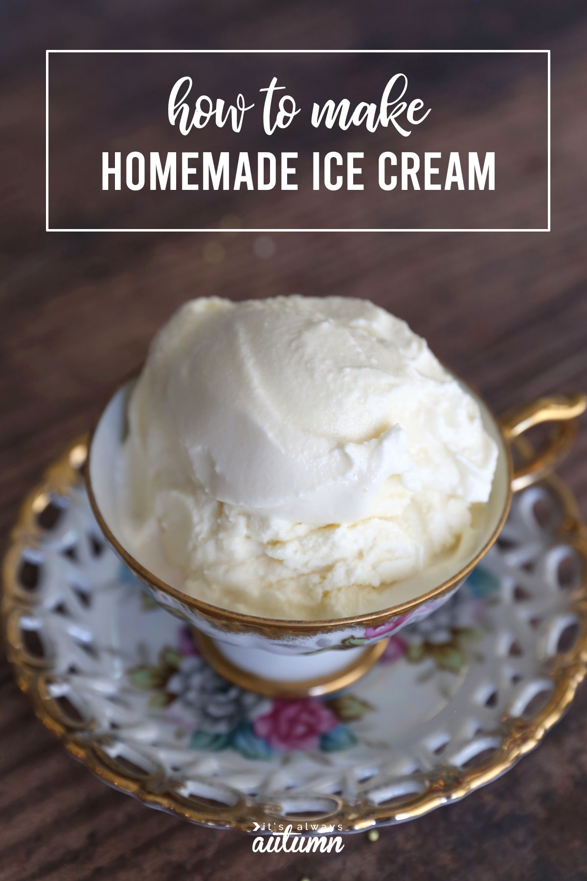 Homemade vanilla ice cream