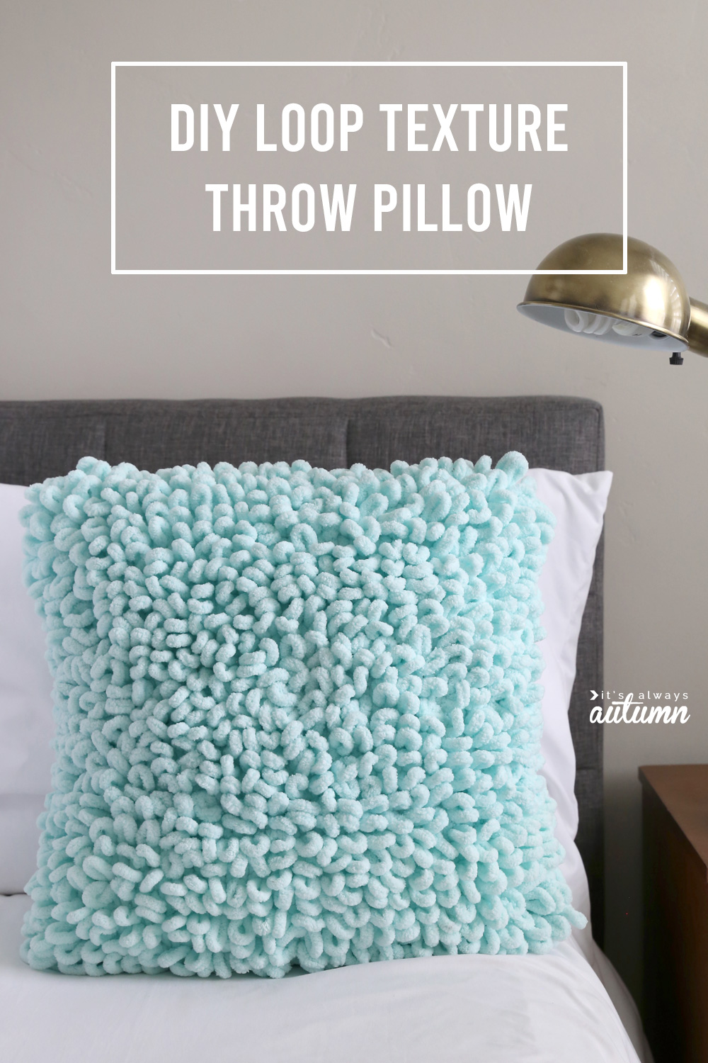 Make this gorgeous textured throw pillow using loop yarn.