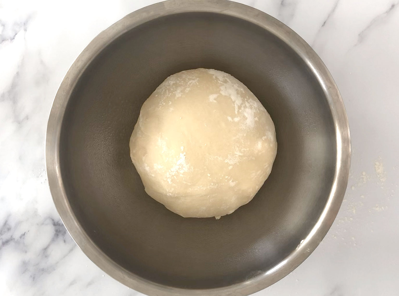 Homemade bread before the first rise