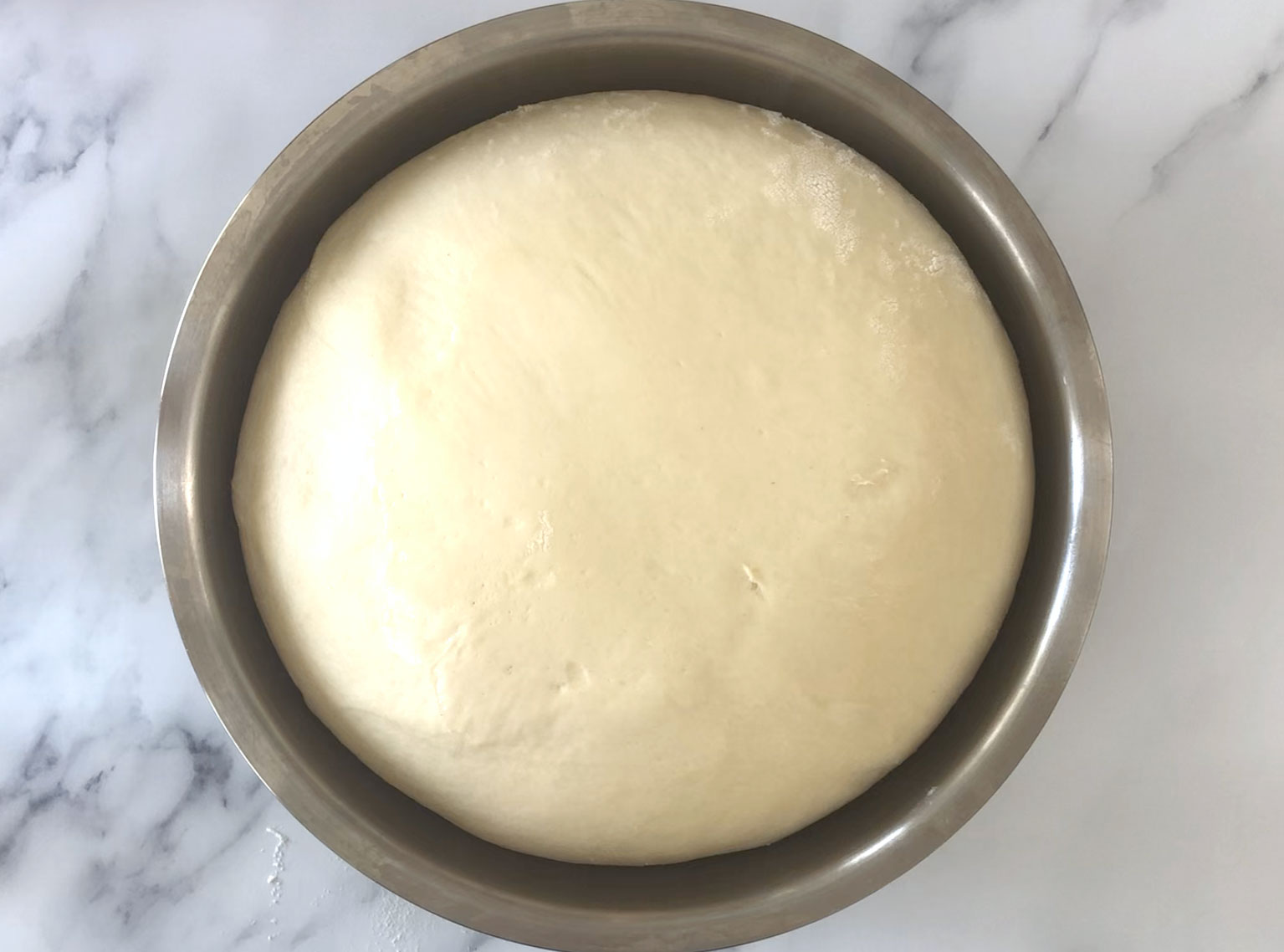 Homemade bread after the first rise