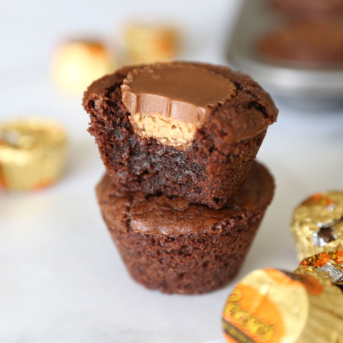 Peanut Butter Cup Brownie Bites: easy + delicious! - It&amp;#39;s Always Autumn