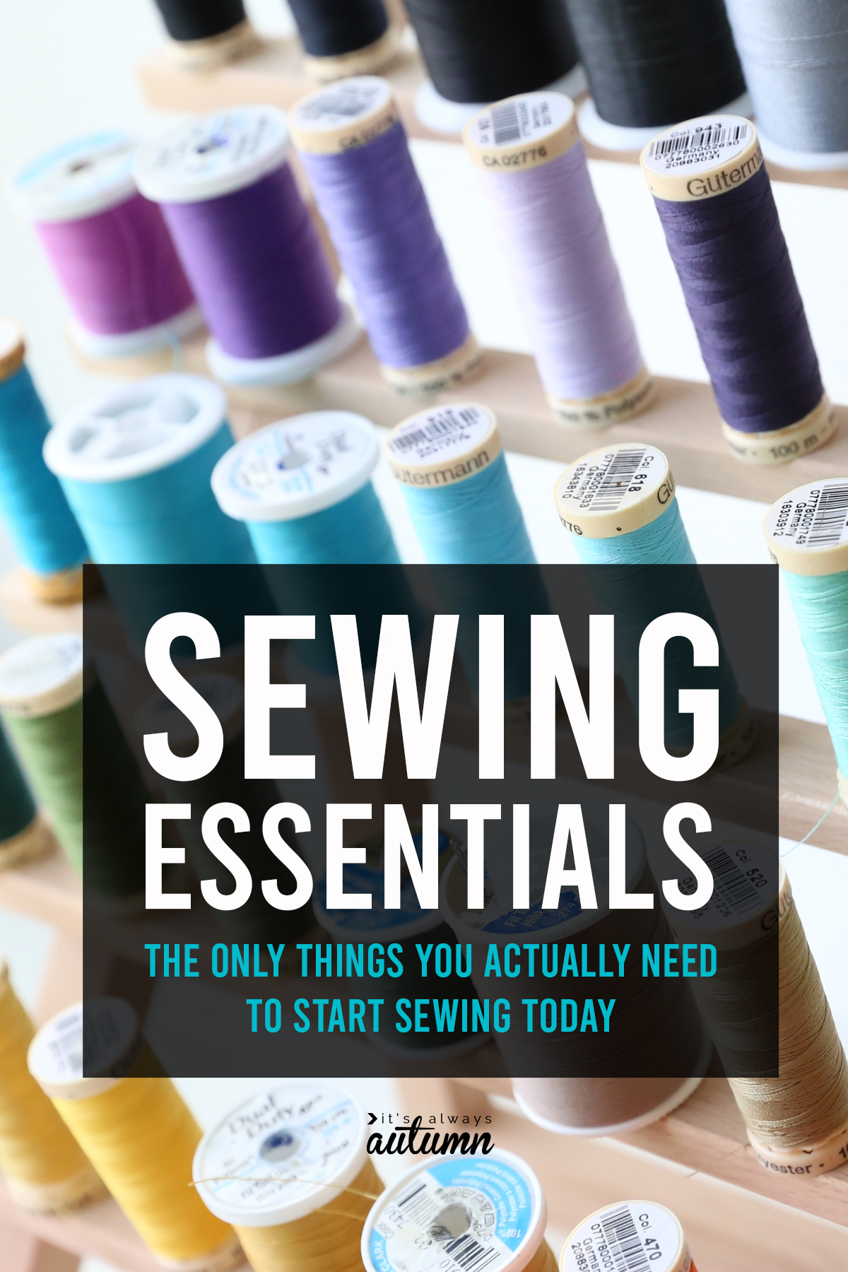 You DON'T need a huge amount of supplies to start sewing - just these sewing essentials.
