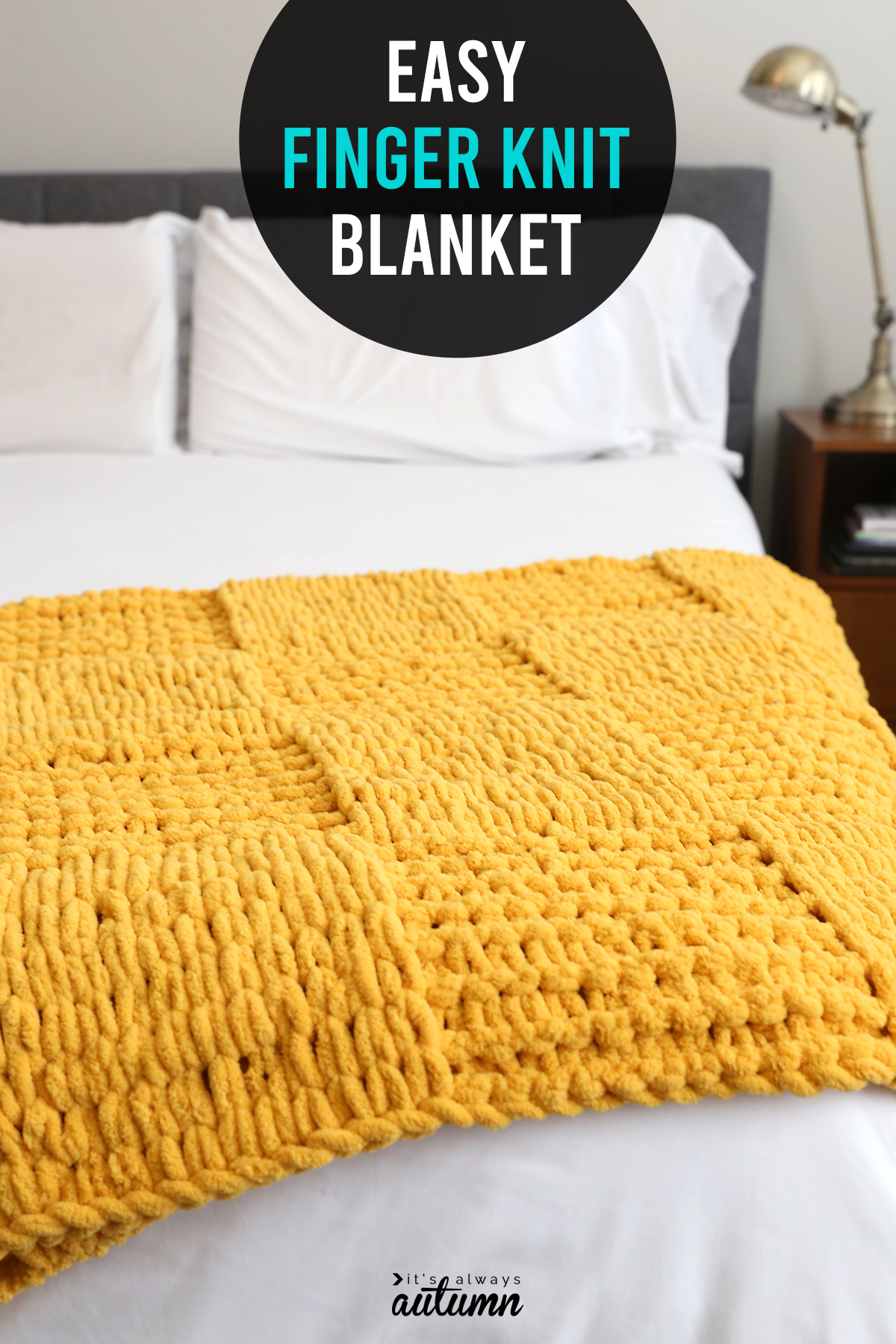 How To Finger Knit A Textured Checkerboard Blanket It S