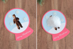 Add snowflake stickers and epsom salt.