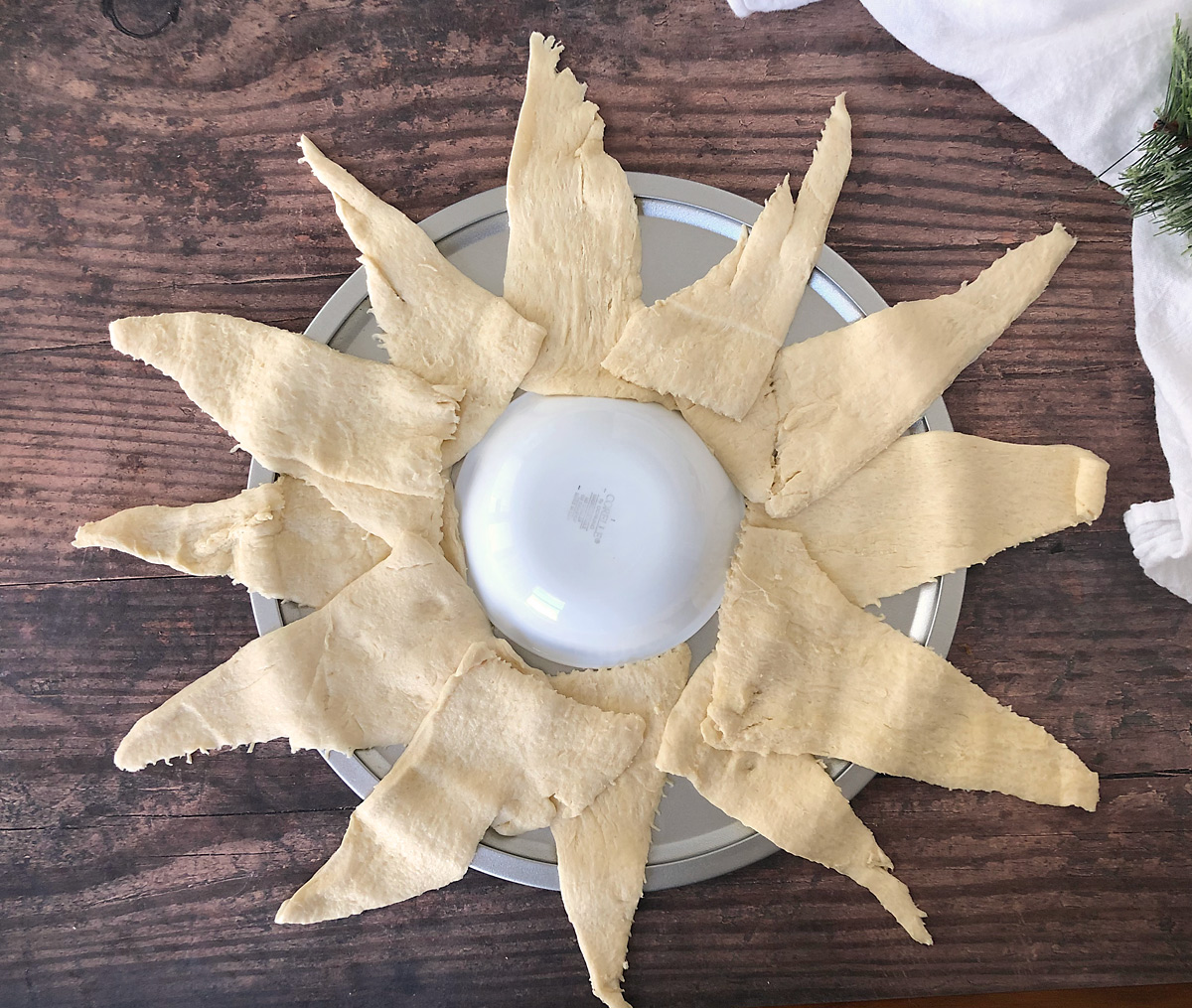 Crescent rolls in a sun shape