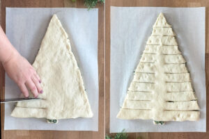 Making slices from center to outside edges.