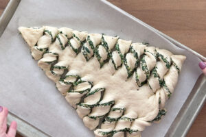 Twisting slices to create tree shape.