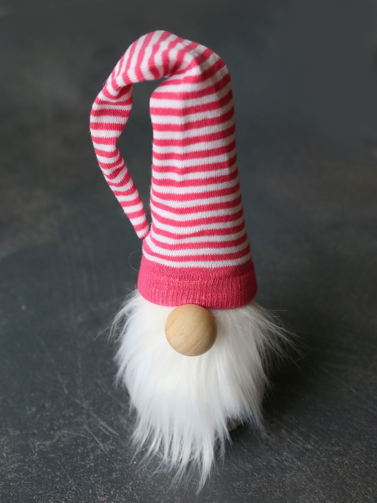 How to make a sock gnome: place hat on top