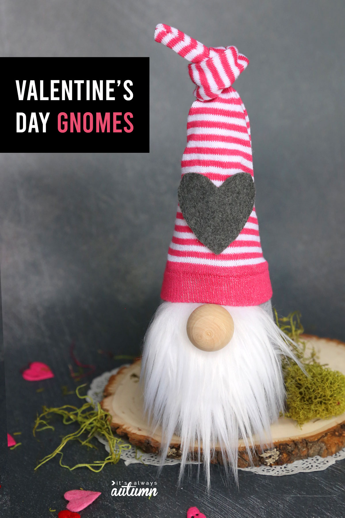 It's easy to make an adorable sock gnome for Valentine's day or any holiday!