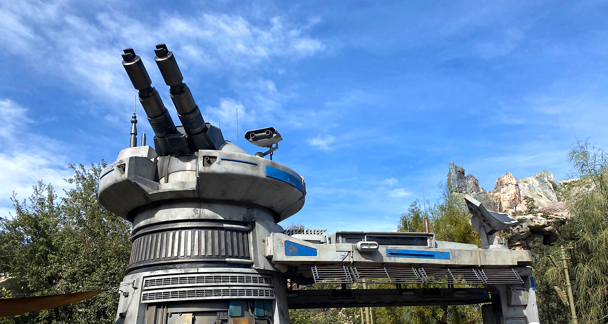 Star Wars building at the Rise of the Resistance ride