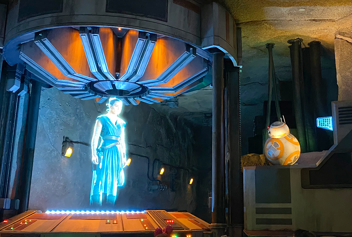 Hologram of Rey from Star Wars