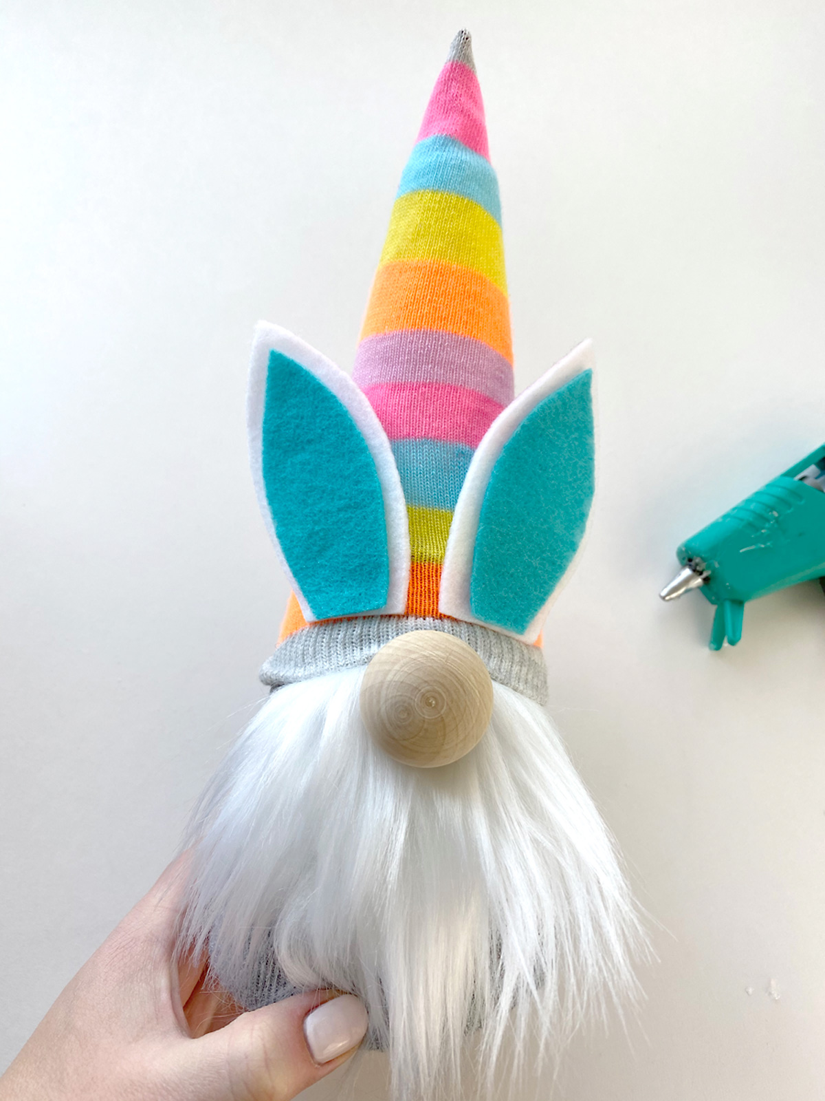 Glue on ears for Easter gnome