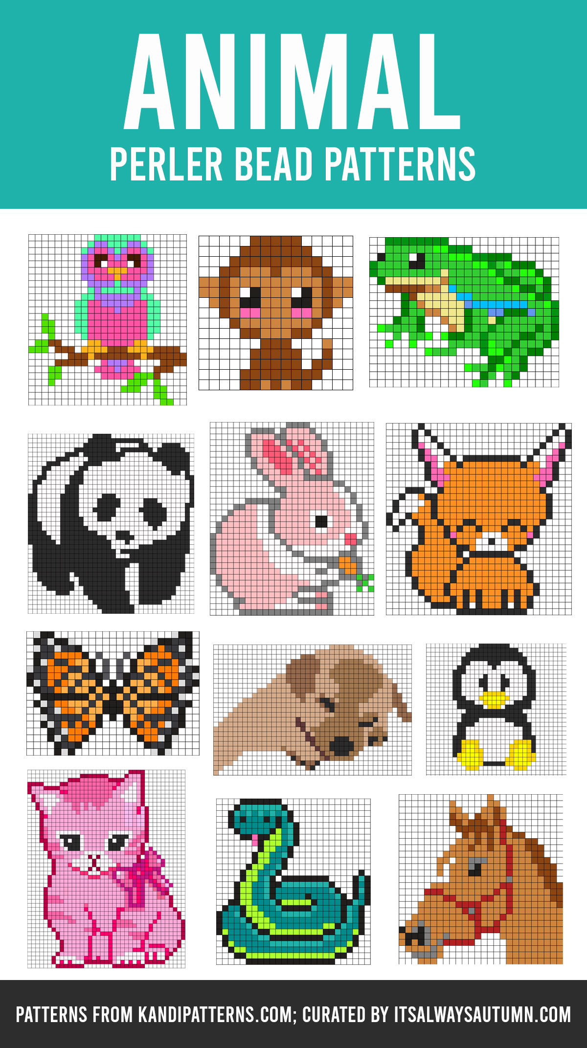 Animal Perler bead patterns